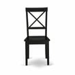 ESBO3-BCH-W - Dining Table and 2 Mid Century Chairs with X back - Black Finish