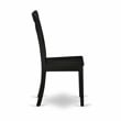 ESBO3-BCH-W - Dining Table and 2 Mid Century Chairs with X back - Black Finish