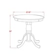 ESNF3-BCH-W- Dinner Table and 2 Wood Chairs with Slatted Back - Black Finish
