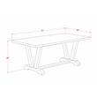 V777MZN32-9- Dinner Table and 8 Light Beige Chairs - Distressed Jacobean Finish