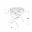 MNBS3CWNA - Folding Patio Table and 2 Outdoor Chairs - Natural Oil Finish