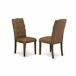 East West Furniture Wood Table and 10 Brown Chair in Distressed Jacobean