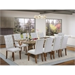 East West Furniture Dining Table and 10 Gray Chair in Distressed Jacobean