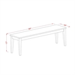 East West Furniture Wood Table and 4 Wood Chair/1 Bench in Buttermilk and Cherry