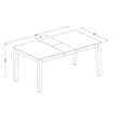 East West Furniture Wood Table and 4 Wood Chair/1 Bench in Buttermilk and Cherry