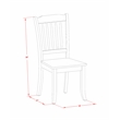 East West Furniture Wood Table and 4 Wood Chair/1 Bench in Buttermilk and Cherry