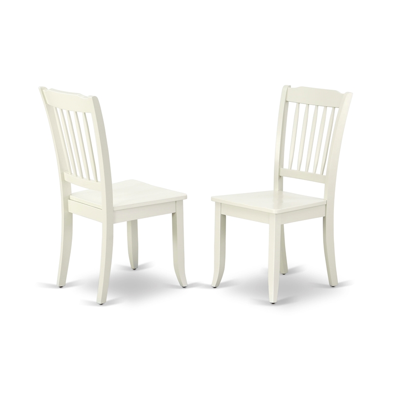 East West Furniture Kitchen Table/4 Wood Chair/1 Bench in Linen White