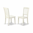 East West Furniture Kitchen Table/4 Wood Chair/1 Bench in Linen White