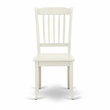 East West Furniture Kitchen Table/4 Wood Chair/1 Bench in Linen White