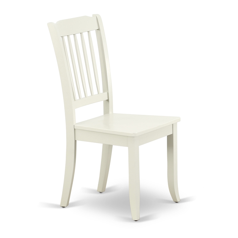 East West Furniture Kitchen Table/4 Wood Chair/1 Bench in Linen White