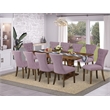 East West Furniture Kitchen Table and 10 Dahlia Dining Chair in Antique Walnut