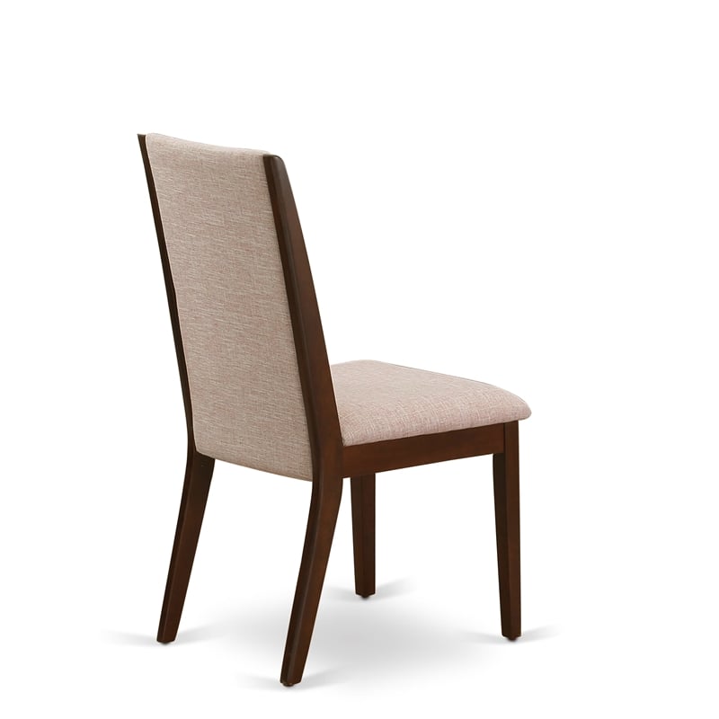 East West Furniture Wood Table and 10 Light Tan Chair in Distressed Jacobean