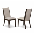 East West Furniture Wood Table and 10 Light Tan Chair in Distressed Jacobean