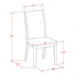 East West Furniture Dinner Table and 10 Light Tan Chair in Antique Walnut