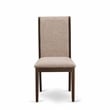 East West Furniture Dinner Table and 10 Light Tan Chair in Antique Walnut