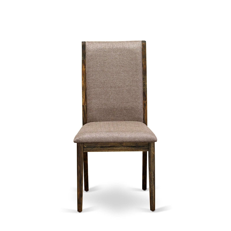 East West Furniture Kitchen Table and 10 Dark Khaki Chair in Antique Walnut