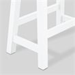 East West Furniture Table/2 Stools/1 Bench in Wire Brushed Bright White