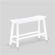 East West Furniture Table/2 Stools/1 Bench in Wire Brushed Bright White