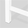 East West Furniture Table/2 Stools/1 Bench in Wire Brushed Bright White