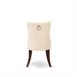 East West Furniture Linen Fabric Parson Dining Chair in Light Beige (Set of 2)