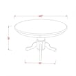 East West Furniture 5-Piece Dining Set in Linen White/Beige Red