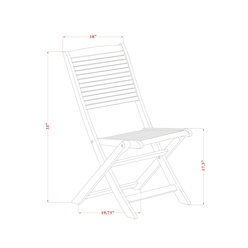 East West Furniture 5-Piece Patio Garden Table Set in Natural Oil