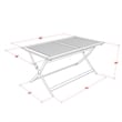 East West Furniture 5-Piece Patio Garden Table Set in Natural Oil