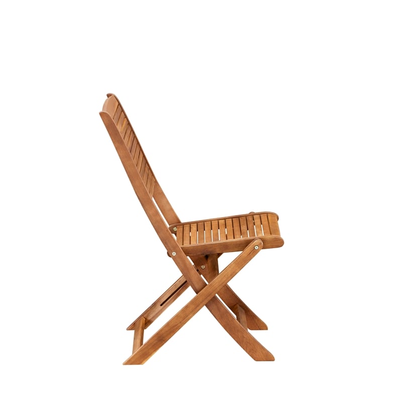 East West Furniture 5-Piece Patio Garden Table Set in Natural Oil