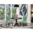 East West Furniture 3-Piece Kitchen Table Set in Black/Willow Green