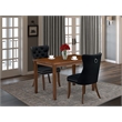 East West Furniture 3-Piece Dining Set in Antique Walnut/Black