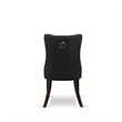 East West Furniture Faux Leather Parson Dining Chair in Beige Red (Set of 2)