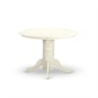 East West Furniture 3-Piece Kitchen Set in Linen White/Platinum Gray