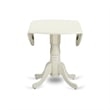 East West Furniture 5-Piece Dinette Set for Small Spaces in Linen White/Burgundy