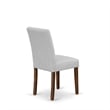 East West Furniture 3-Piece Dining Table Set  in Antique Walnut/Light Gray
