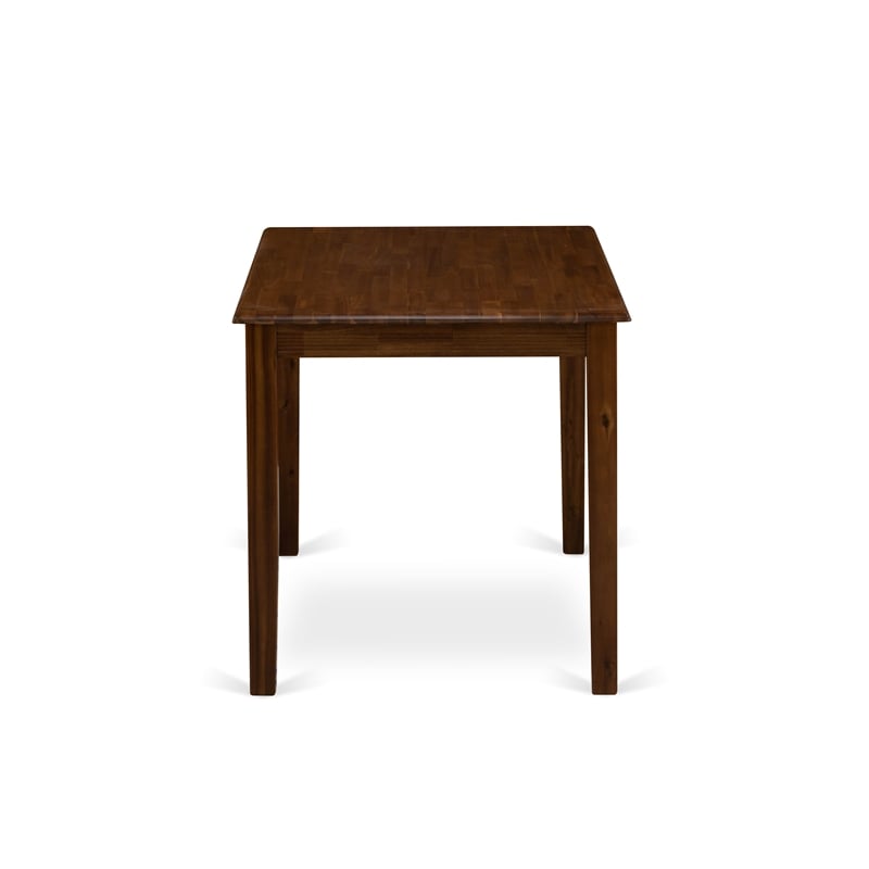 East West Furniture 3-Piece Dining Table Set  in Antique Walnut/Light Gray