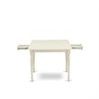 East West Furniture 5-Piece Dining Set in Linen White/Beige Red