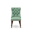 East West Furniture 5-Piece Dining Set in Mahogany/Willow Green