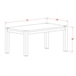 East West Furniture 7-Piece Dining Set in Distressed Jacobean/Platinum Gray