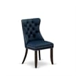 East West Furniture 7-Piece Dining Table Set in Distressed Jacobean/Navy Blue