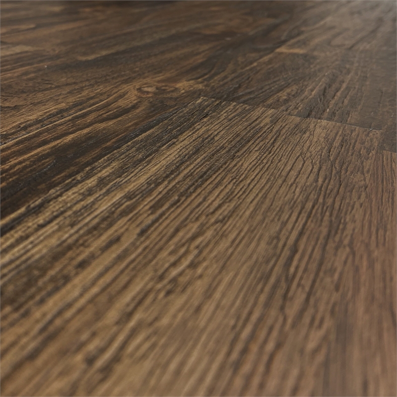 East West Furniture 7-Piece Dining Table Set in Distressed Jacobean/Navy Blue