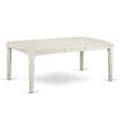 East West Furniture 7-Piece Dining Table Set in Linen White/Willow Green