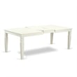 East West Furniture 7-Piece Dining Room Set in Linen White/Willow Green