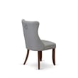 East West Furniture 5-Piece Dinette Set in Mahogany/Light Gray