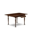 East West Furniture 5-Piece Dinette Set in Mahogany/Light Gray
