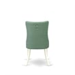 East West Furniture 5-Piece Dining Table Set  in Linen White/Willow Green