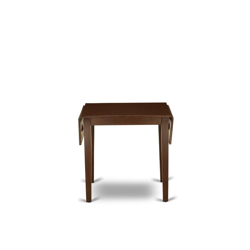 East West Furniture 5-Piece Kitchen Set in Mahogany/Beige Red