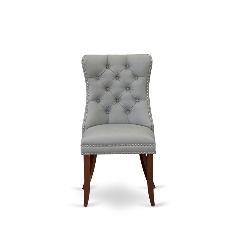 East West Furniture 5-Piece Kitchen Table Set in Mahogany/Light Gray