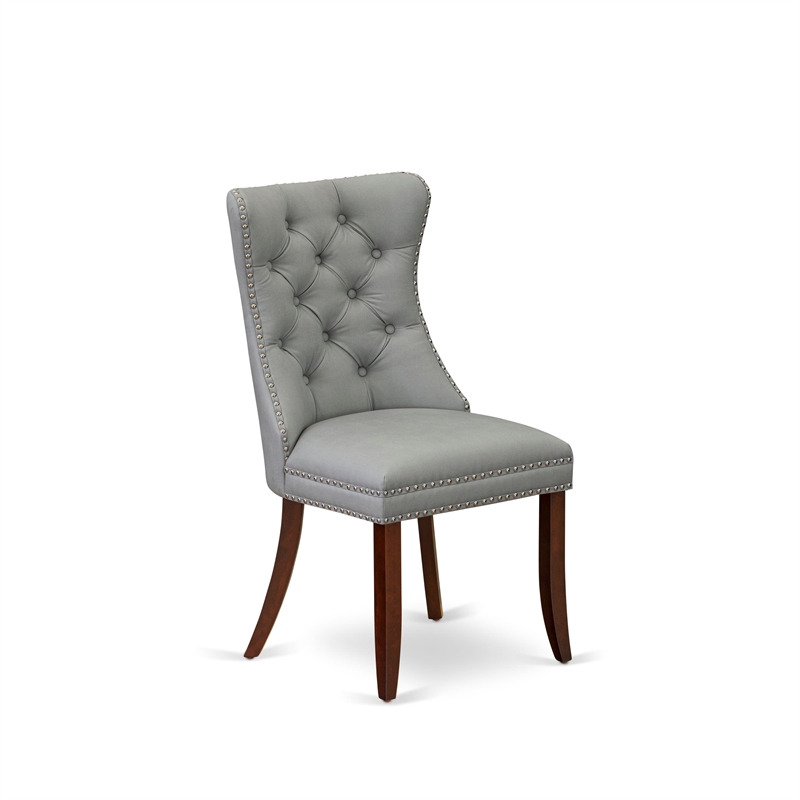 East West Furniture 5-Piece Kitchen Table Set in Mahogany/Light Gray