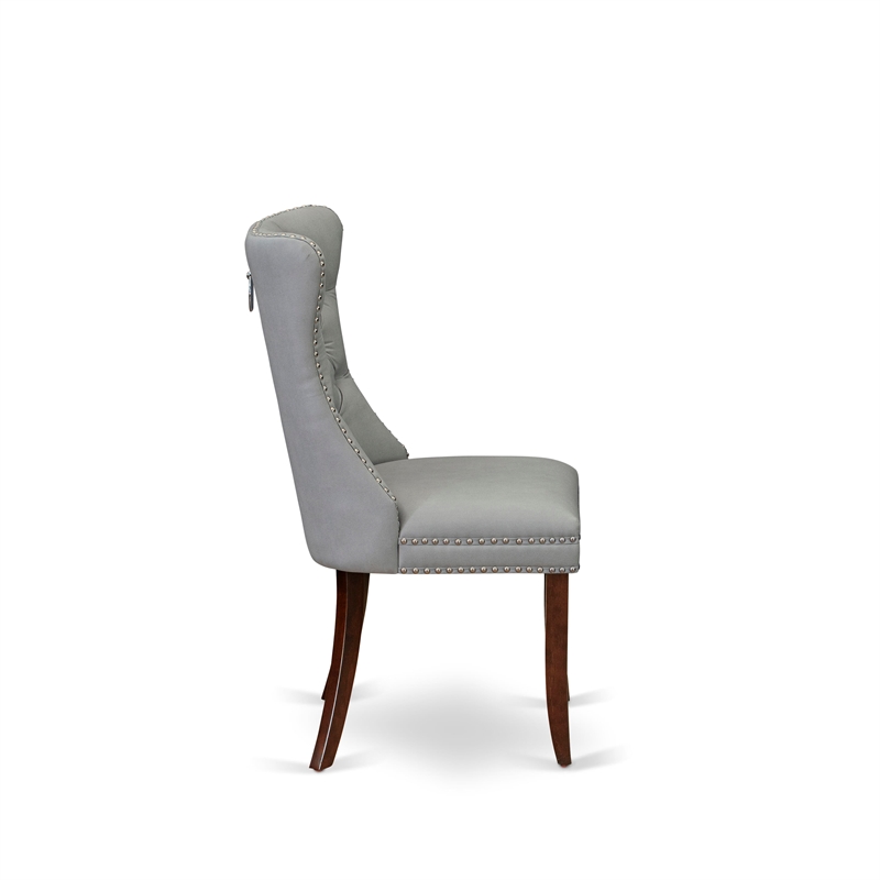 East West Furniture 5-Piece Kitchen Table Set in Mahogany/Light Gray