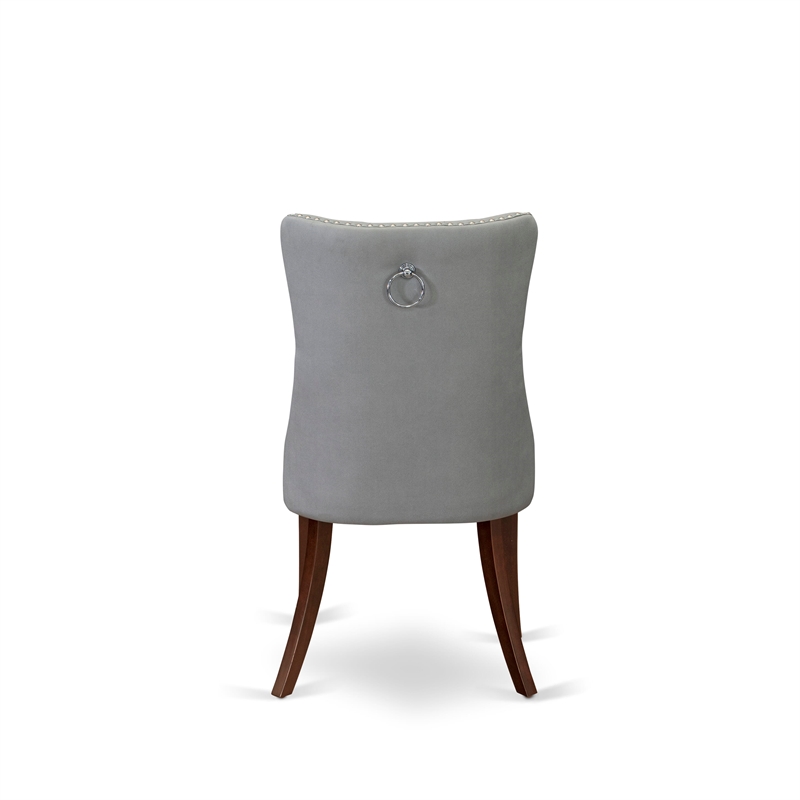 East West Furniture 5-Piece Kitchen Table Set in Mahogany/Light Gray